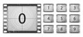 Movie countdown film. Royalty Free Stock Photo